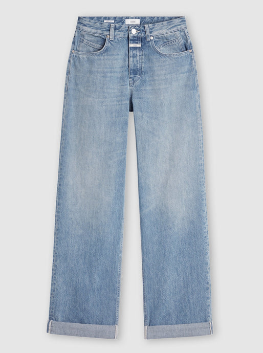 NIKKA WIDE JEANS | MID BLUE CLOSED