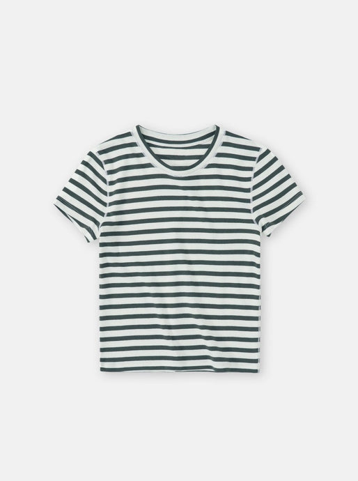 STRIPED T-SHIRT | GREEN WEED CLOSED