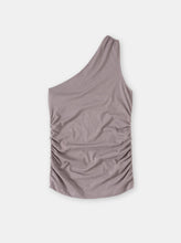 Load image into Gallery viewer, ONE SHOULDER TANK TOP | STROMBOLI GREY CLOSED