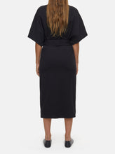 Load image into Gallery viewer, JERSEY WRAP DRESS | BLACK CLOSED