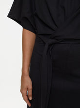 Load image into Gallery viewer, JERSEY WRAP DRESS | BLACK CLOSED