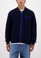 Load image into Gallery viewer, PLUME ZIP KNIT | NAVY CASTART
