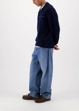 Load image into Gallery viewer, PLUME ZIP KNIT | NAVY CASTART
