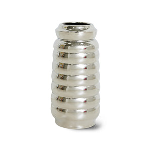 CERAMIC RIBBLE VASE | CHROME HK LIVING