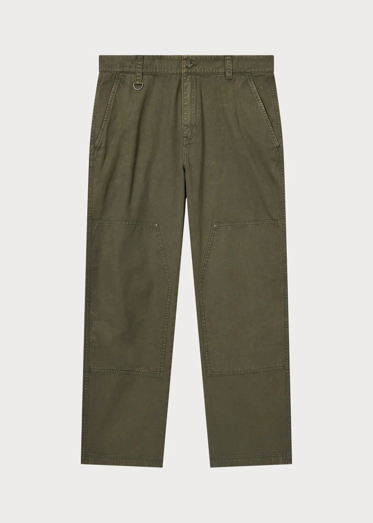 WOVEN STRAIGHT HEM PANTS | GREEN CHAMPION
