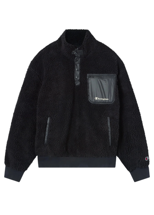 POLAR TEDDY HALF-ZIP TOP | BLACK CHAMPION