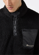 Load image into Gallery viewer, POLAR TEDDY HALF-ZIP TOP | BLACK CHAMPION