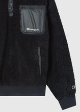 Load image into Gallery viewer, POLAR TEDDY HALF-ZIP TOP | BLACK CHAMPION