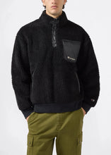 Load image into Gallery viewer, POLAR TEDDY HALF-ZIP TOP | BLACK CHAMPION
