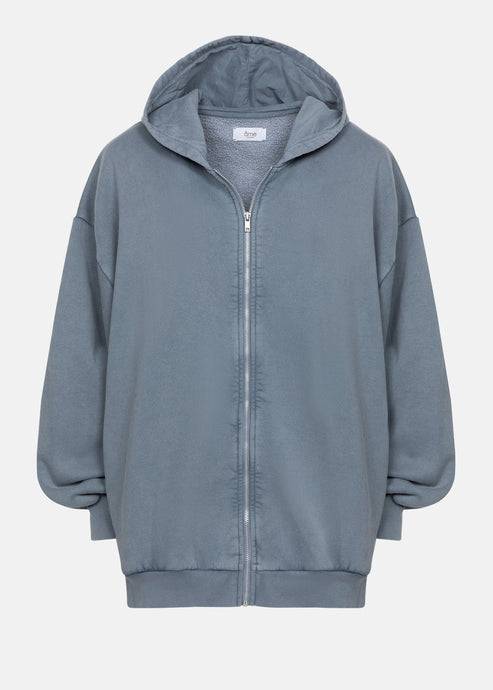 COOPER OVERSIZED HOODIE WITH ZIP | VINTAGE GREY