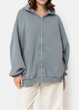 Load image into Gallery viewer, COOPER OVERSIZED HOODIE WITH ZIP | VINTAGE GREY