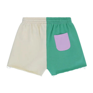 CUT OFF SHORT | OFFWHITE/SPRUCE GREEN/PINK LAVENDER/ANISE FLOWER COSISAIDSO
