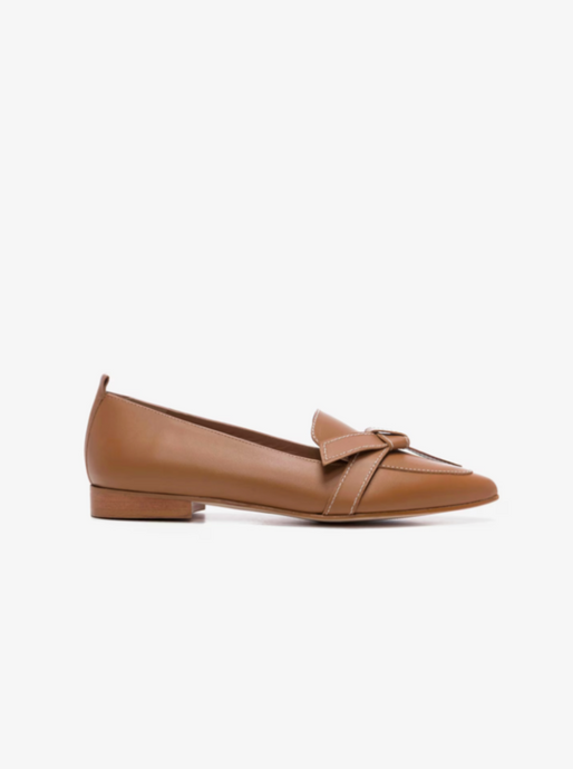 ALLY LEATHER BALLERINES | COGNAC by flettered