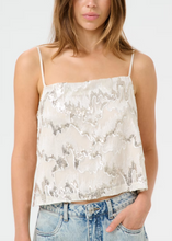 Load image into Gallery viewer, SAGINA SINGLET TOP |  BIRCH WITH SEQUINS GESTUZ