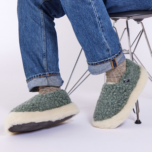 NORDIC SLIPPER V2 | SEA GREEN/NATURAL RUE DE WOOL