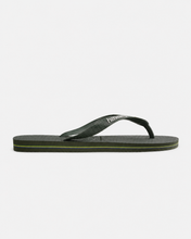 Load image into Gallery viewer, HAVAIANAS BRASIL LOGO | GREEN OLIVE HAVAIANAS