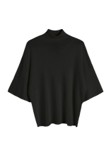 Charger l&#39;image dans la galerie, BRITTANY KNIT T-SHIRT | BLACK HERSKIND