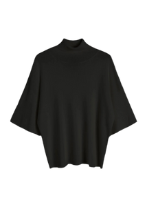 BRITTANY KNIT T-SHIRT | BLACK HERSKIND