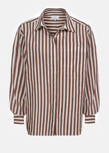 Charger l&#39;image dans la galerie, DADDY OVERSIZED SHIRT | CAMEL STRIPED AME