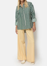 Load image into Gallery viewer, DADDY OVERSIZED SHIRT | GREEN STRIPED AME