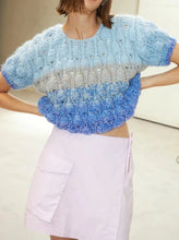 Charger l&#39;image dans la galerie, ACACIA SHADE KNIT TOP | ICE BLUE DAWNXDARE