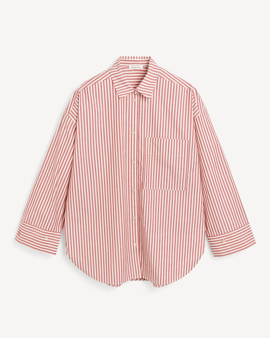 DERRIS SHIRT | RED WHITE STRIPES BY MALENE BIRGER