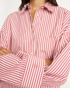 DERRIS SHIRT | RED WHITE STRIPES BY MALENE BIRGER