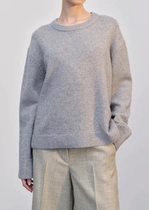 DOOFA KNIT ROUNDNECK | LIGHT GREY HERSKIND