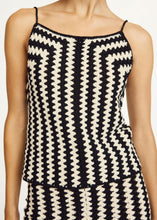 Load image into Gallery viewer, DORIA TOP | CROCHET BLACK &amp; WHITE