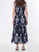 Load image into Gallery viewer, TRIPLE GATHERED DRESS | BLACK FLORAL EMIN &amp; PAUL