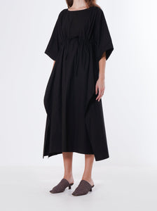 RELAXED TIE WAIST DRESS | BLACK COTTON EMIN & PAUL