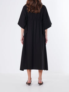 RELAXED TIE WAIST DRESS | BLACK COTTON EMIN & PAUL