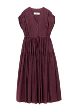 Load image into Gallery viewer, SHIRRED WAIST DRESS |  BURGUNDY EMIN &amp; PAUL