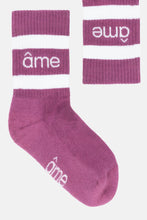 Load image into Gallery viewer, DIEGO SOCKS WITH CONTRASTING LINES | ORCHID PURPLE AME