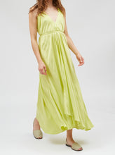 Load image into Gallery viewer, MP LONG CUPRO ONE SIZE DRESS | LIME SUITE13LAB