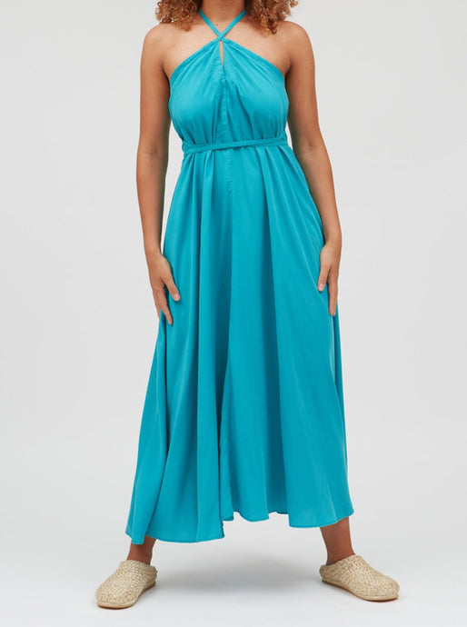 MP LONG TENCEL ONE SIZE DRESS | TURQUOISE SUITE13LAB