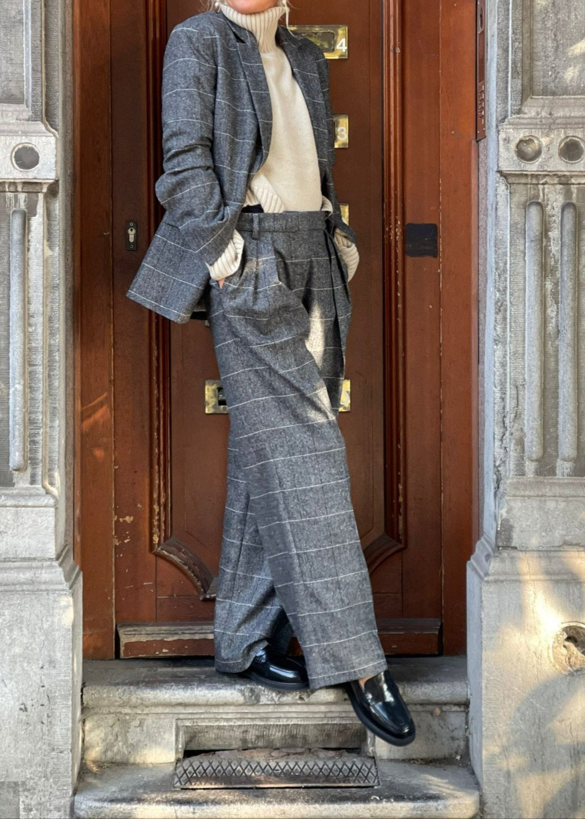 ENZO ALL TIME CHECK BLAZER GREY MEL DAY BIRGER AND MIKKELSEN AT MELLOW 