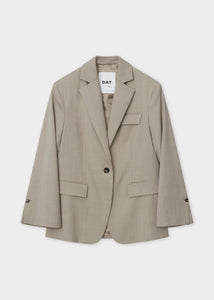 EZRA CLASSIC WOOK BLEND BLAZER | PETRIFIED OAK MELANGE DAY BIRGER AND MIKKELSEN