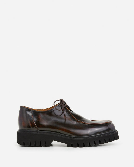 MARLON LEATHER | CHOCOLATE FLATTERED