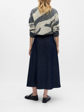 Load image into Gallery viewer, OBJSINA MW LONG DENIM SKIRT | DARK DENIM OBJECT