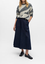 Load image into Gallery viewer, OBJSINA MW LONG DENIM SKIRT | DARK DENIM OBJECT