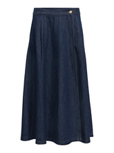 Load image into Gallery viewer, OBJSINA MW LONG DENIM SKIRT | DARK DENIM OBJECT