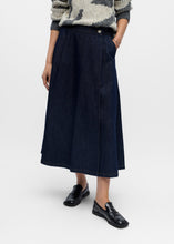 Load image into Gallery viewer, OBJSINA MW LONG DENIM SKIRT | DARK DENIM OBJECT