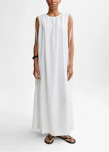 Load image into Gallery viewer, GIA LINEN DRESS WHITE AKS LABEL