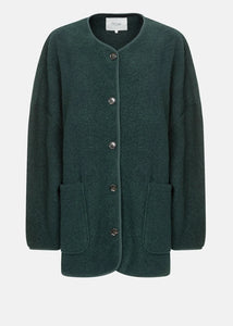HANNAH WOOL OVERSIZED JACKET | DARK GREEN AME