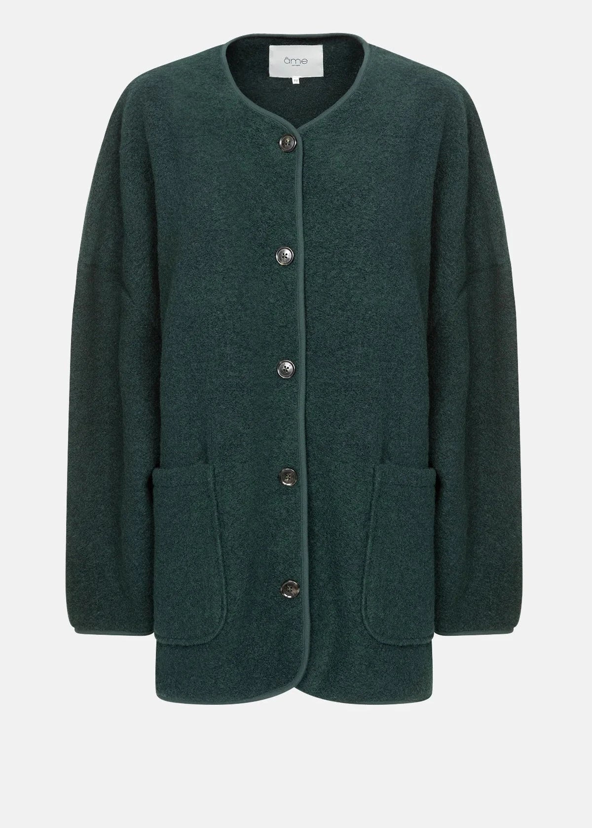 HANNAH WOOL OVERSIZED JACKET | DARK GREEN AME