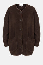 Charger l&#39;image dans la galerie, HANNAH TEDDY OVERSIZED JACKET | CHOCOLATE BROWN AME