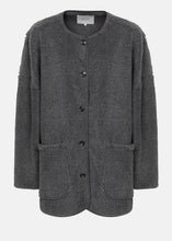 Load image into Gallery viewer, HANNAH TEDDY OVERSIZED JACKET | DARK GREY T.U AME