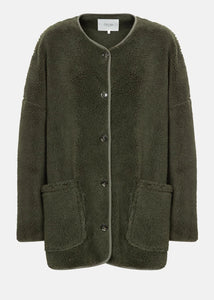 HANNAH TEDDY OVERSIZED JACKET | DARK GREEN AME