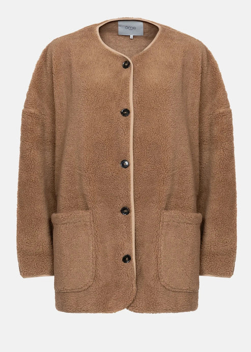 HANNAH TEDDY OVERSIZED JACKET | CAMEL AME